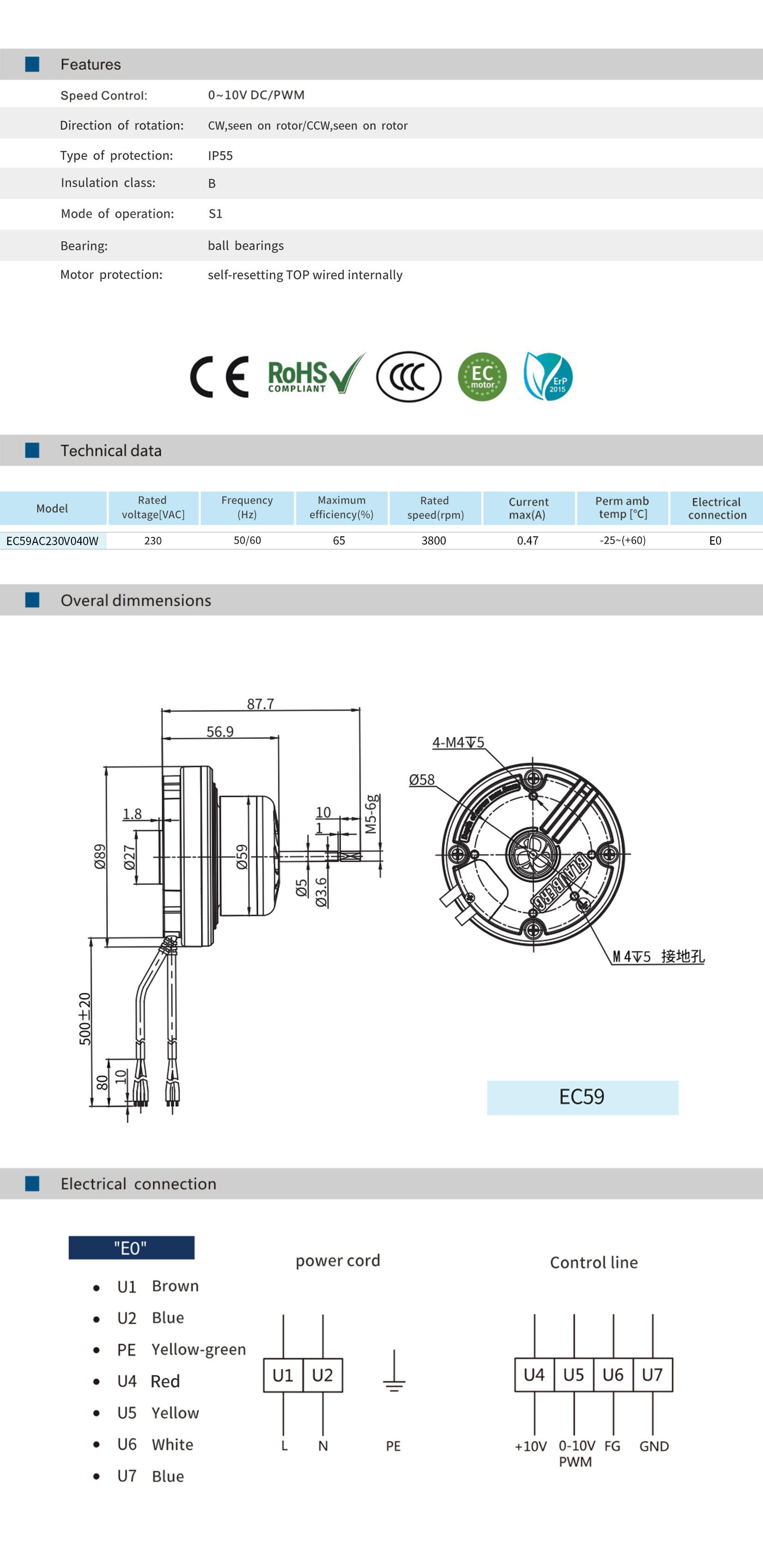 EC59AC230V040W